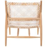SAFAVIEH White Leather Woven Accent Chair