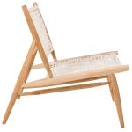 SAFAVIEH White Leather Woven Accent Chair