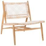 SAFAVIEH White Leather Woven Accent Chair