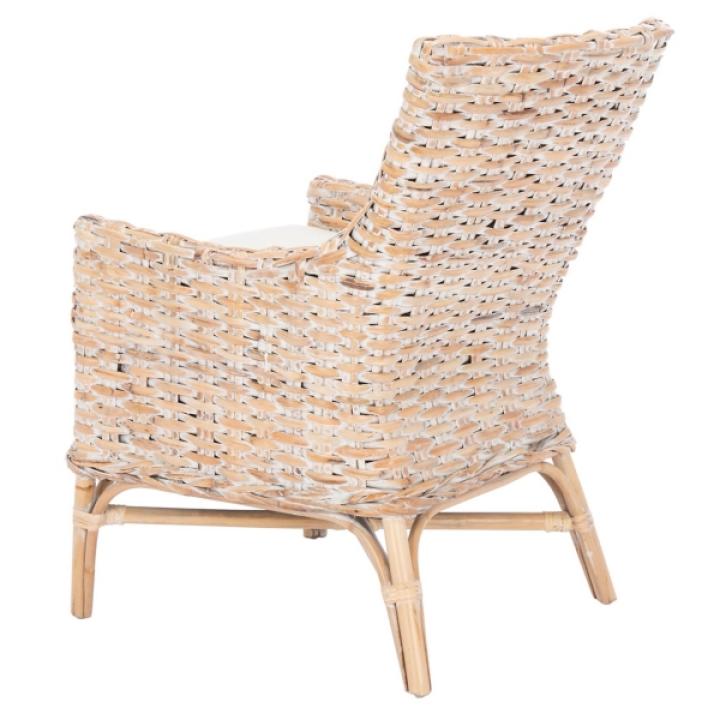 Whitewashed Rattan Cristen Accent Chair