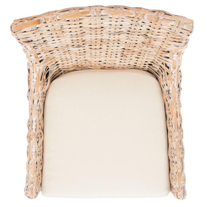 Whitewashed Rattan Cristen Accent Chair