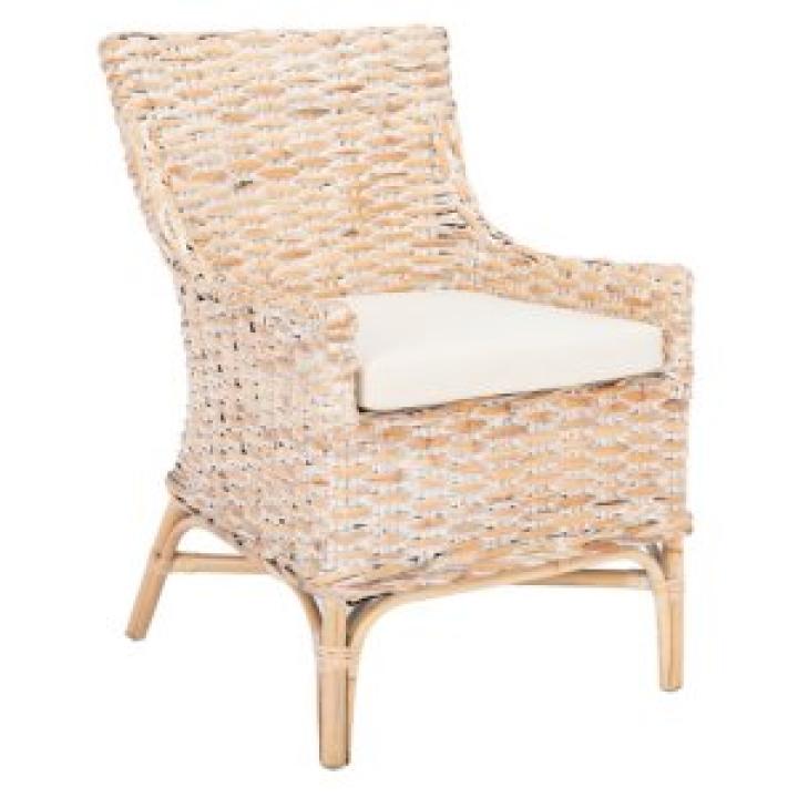Whitewashed Rattan Cristen Accent Chair