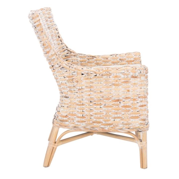 Whitewashed Rattan Cristen Accent Chair