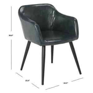 Charcoal Faux Leather Adalena Accent Chair