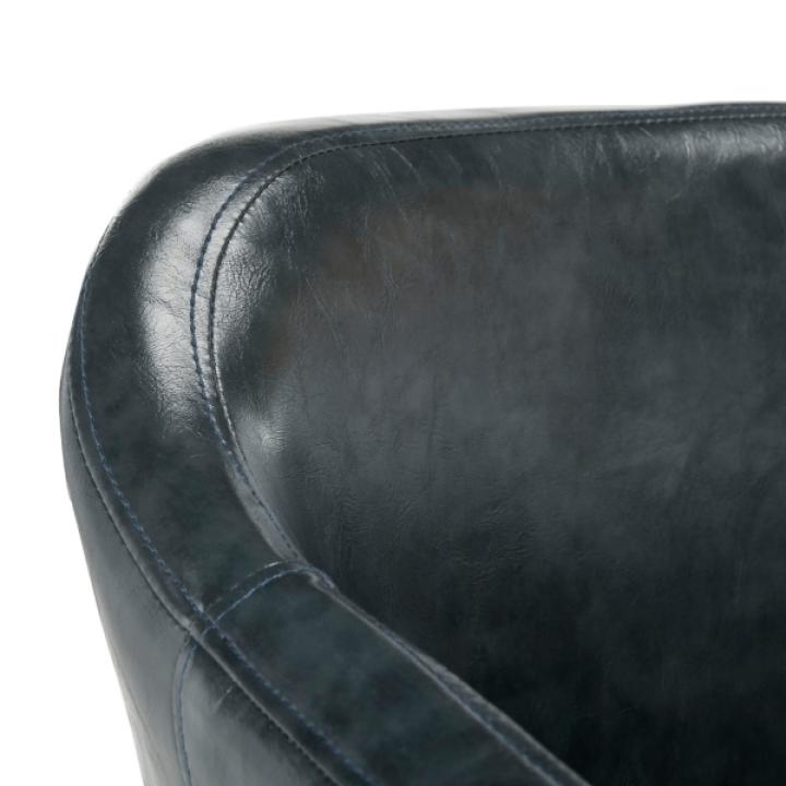 Charcoal Faux Leather Adalena Accent Chair