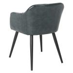 Charcoal Faux Leather Adalena Accent Chair