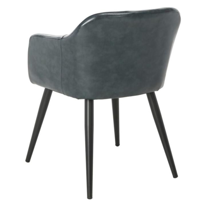 Charcoal Faux Leather Adalena Accent Chair