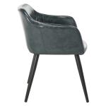 Charcoal Faux Leather Adalena Accent Chair