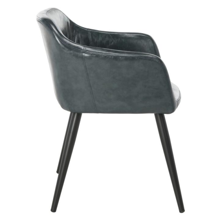 Charcoal Faux Leather Adalena Accent Chair