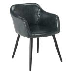 Charcoal Faux Leather Adalena Accent Chair