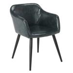 Charcoal Faux Leather Adalena Accent Chair