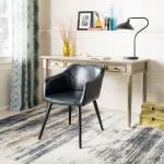 Charcoal Faux Leather Adalena Accent Chair