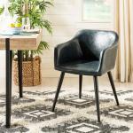 Charcoal Faux Leather Adalena Accent Chair