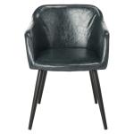 Charcoal Faux Leather Adalena Accent Chair