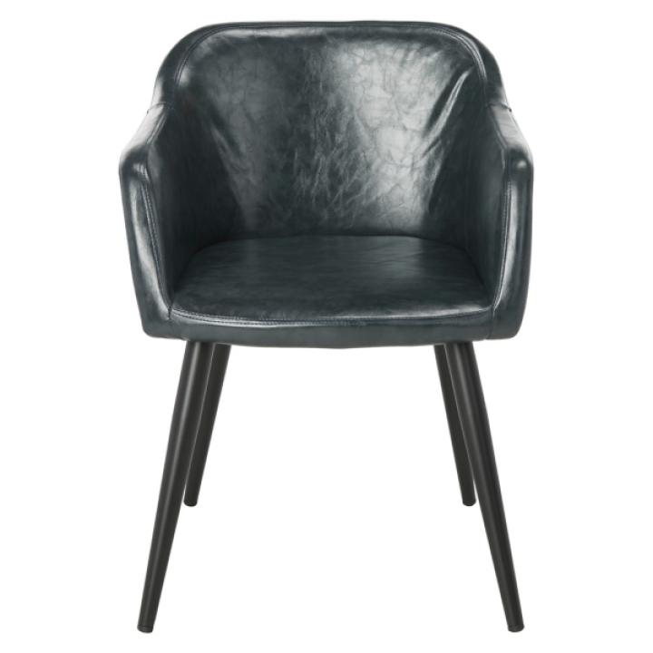 Charcoal Faux Leather Adalena Accent Chair