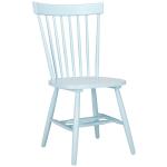 Pale Blue Parker Spindle Dining Chairs, Set of 2
