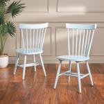 Pale Blue Parker Spindle Dining Chairs, Set of 2