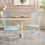 Pale Blue Parker Spindle Dining Chairs, Set of 2
