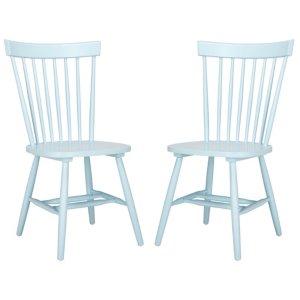 Pale Blue Parker Spindle Dining Chairs, Set of 2