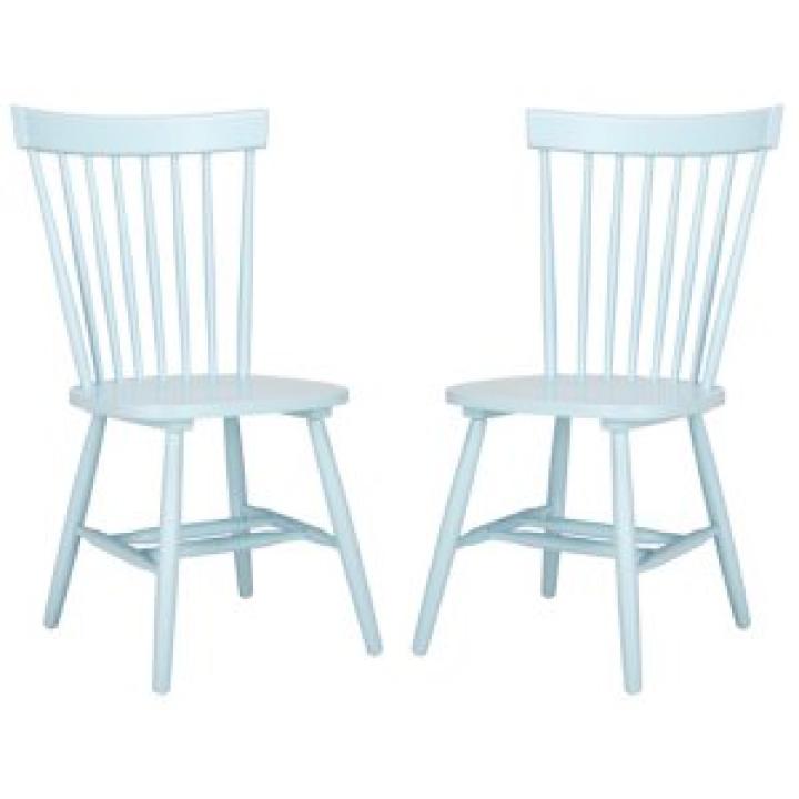 Pale Blue Parker Spindle Dining Chairs, Set of 2