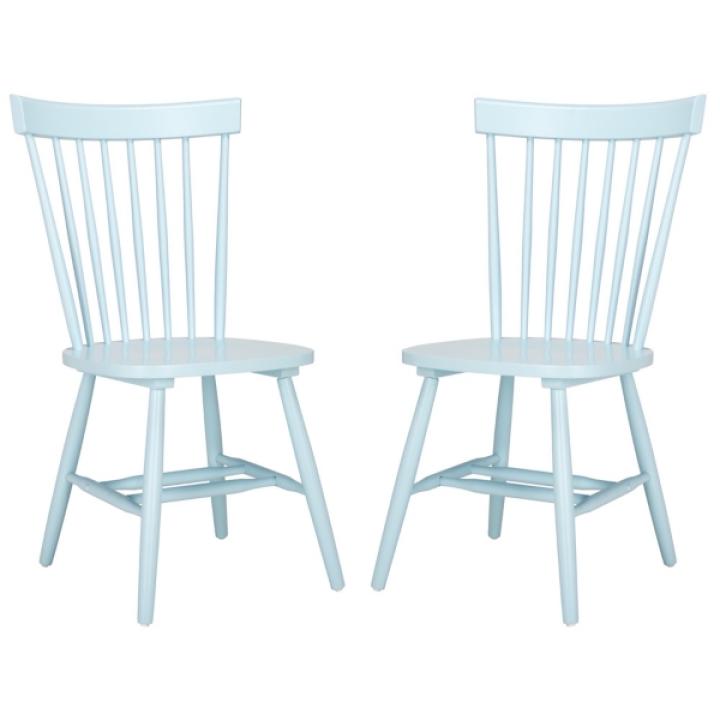 Pale Blue Parker Spindle Dining Chairs, Set of 2