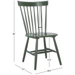 Dark Green Parker Spindle Dining Chairs, Set of 2