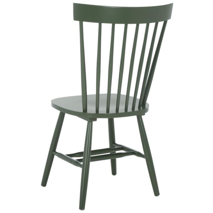 Dark Green Parker Spindle Dining Chairs, Set of 2