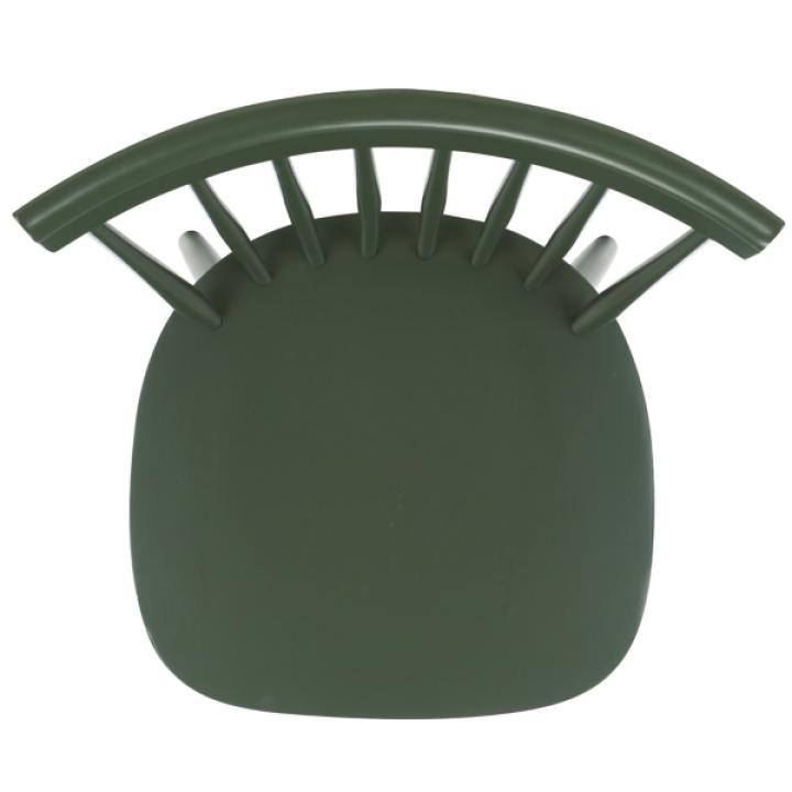 Dark Green Parker Spindle Dining Chairs, Set of 2