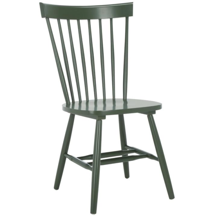 Dark Green Parker Spindle Dining Chairs, Set of 2