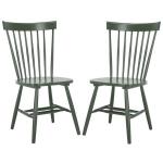 Dark Green Parker Spindle Dining Chairs, Set of 2