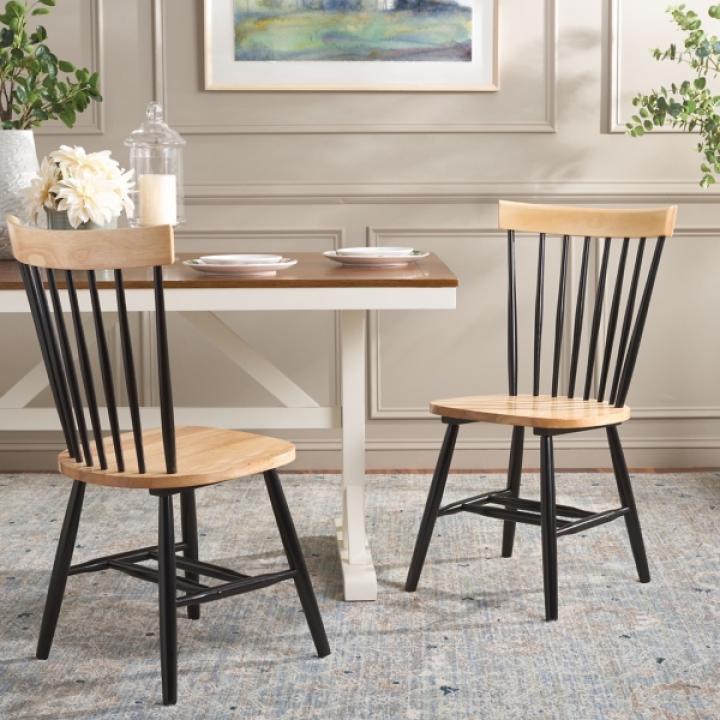 Two-Tone Parker Spindle Dining Chairs, Set of 2