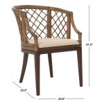 Dark Rattan Curved Back Carlotta Accent Chair