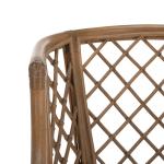 Dark Rattan Curved Back Carlotta Accent Chair