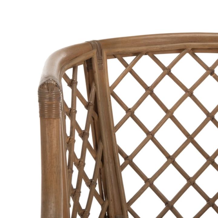 Dark Rattan Curved Back Carlotta Accent Chair