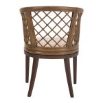 Dark Rattan Curved Back Carlotta Accent Chair