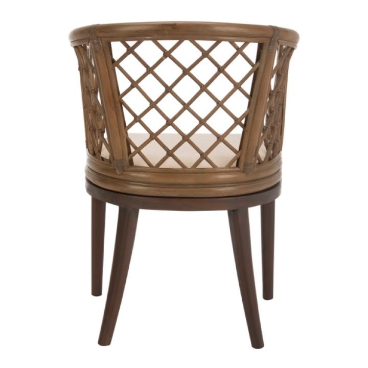 Dark Rattan Curved Back Carlotta Accent Chair