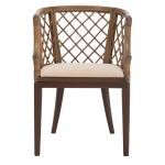 Dark Rattan Curved Back Carlotta Accent Chair