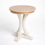 Natural & Cream Wood Bristol Round Accent Table