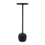 Black Metal Orb Base Accent Table