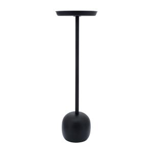 Black Metal Orb Base Accent Table