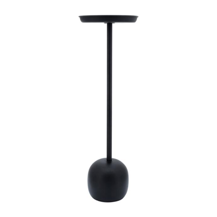 Black Metal Orb Base Accent Table
