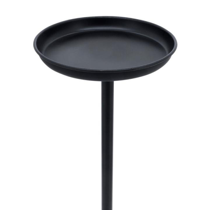 Black Metal Orb Base Accent Table