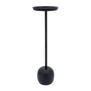 Black Metal Orb Base Accent Table