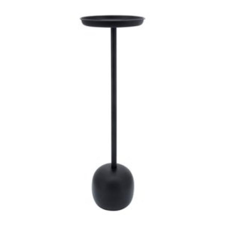 Black Metal Orb Base Accent Table