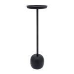 Black Metal Orb Base Accent Table