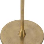 Gold White Modern Round Pedestal Accent Table