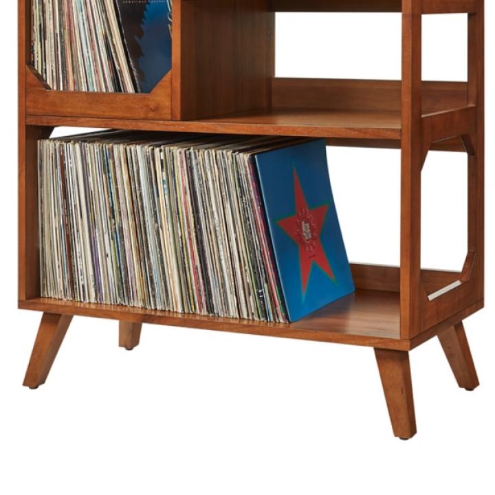 Asheville Walnut Record Player Stand, 32.5 in.