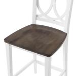 White Wood Charlotte Counter Stools, Set of 2