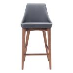 Gray Faux Leather Moore Counter Stool