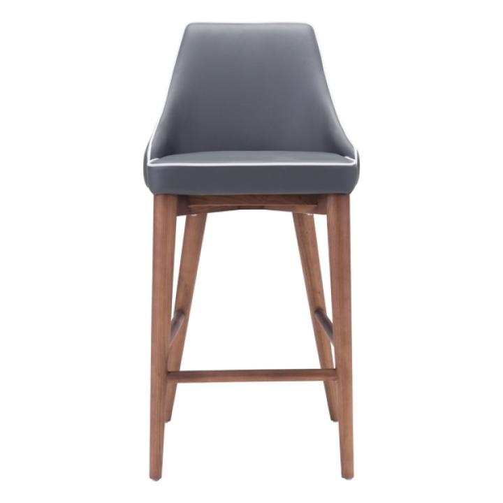 Gray Faux Leather Moore Counter Stool